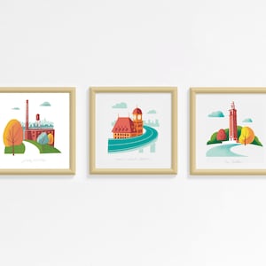 Richmond VA Prints Carillon Capitol Main Street Station Libby Hill RVA Gift Richmond decor Richmond landmarks