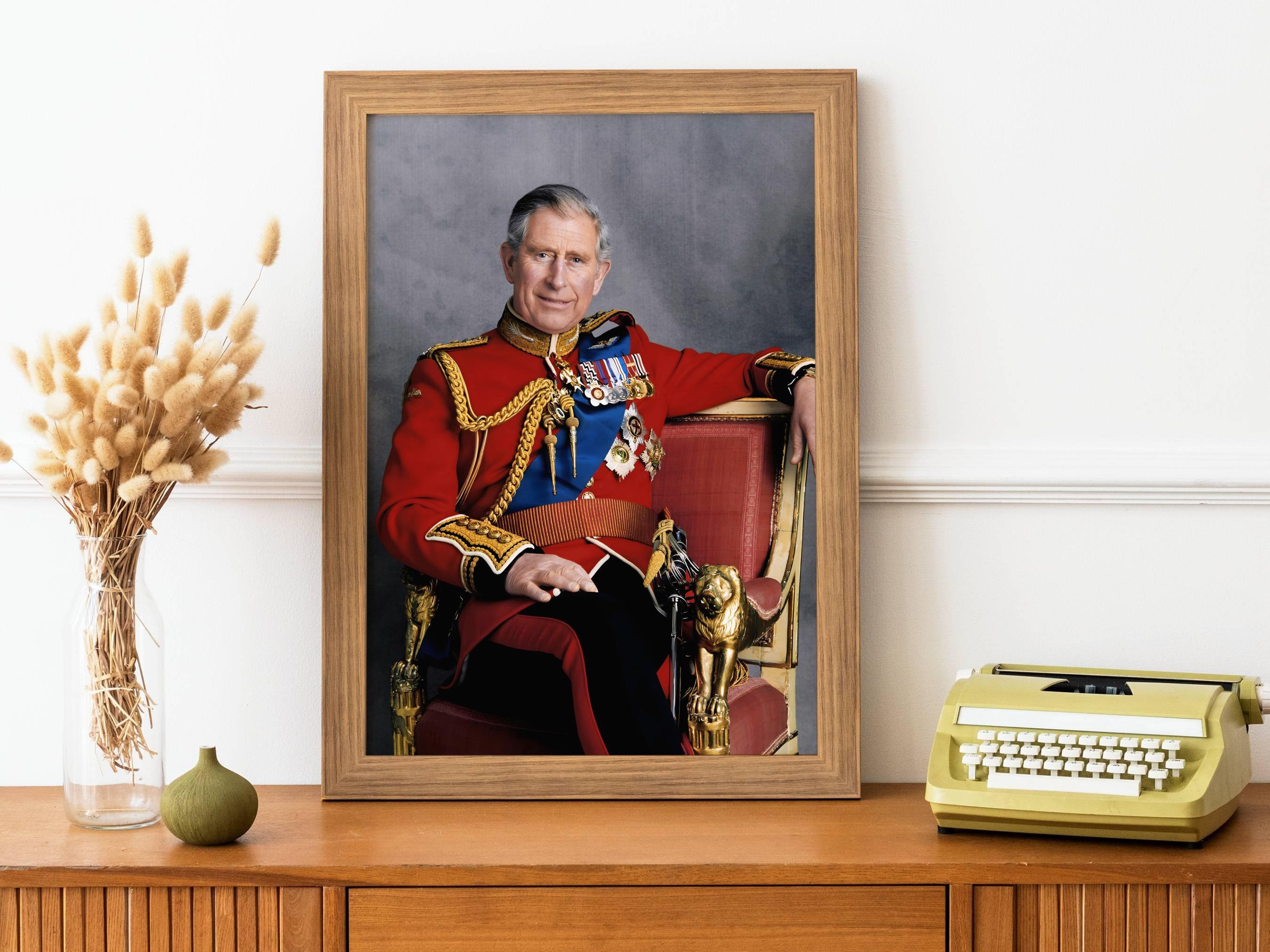 Discover King Charles III Portrait Print - British Royal Family Portrait Photo, Great Britain Wall Art, Classic Home Decor, Prince Charles Coronation