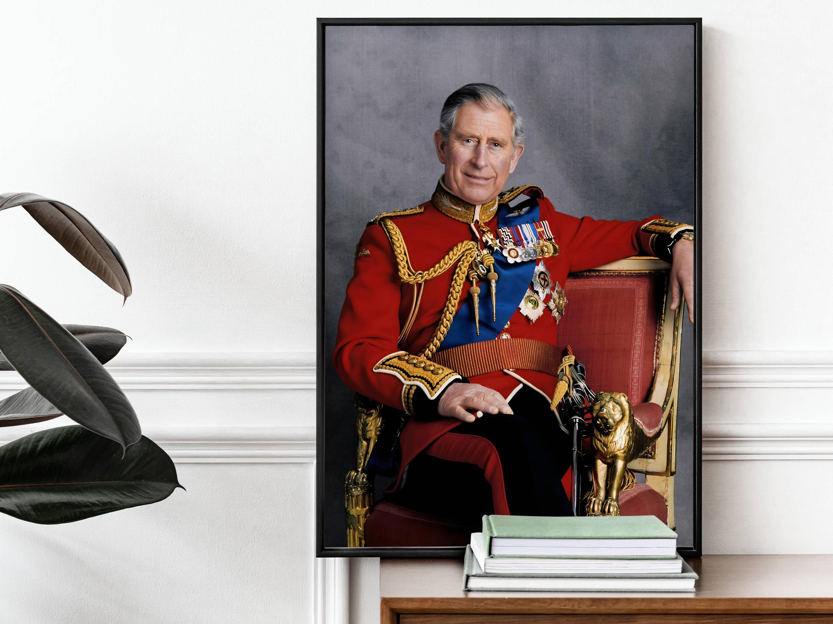 Discover King Charles III Portrait Print - British Royal Family Portrait Photo, Great Britain Wall Art, Classic Home Decor, Prince Charles Coronation