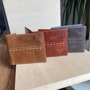 Tailored Wallet for Men, Engraved Wallet for Dad Gift, Personalize Gifts for Men Wallet, Husband Anniversary Gift, Handwriting Wallet