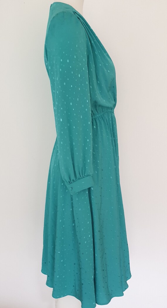 Sage green Vintage Midi Dress with lace and pleated p… Gem