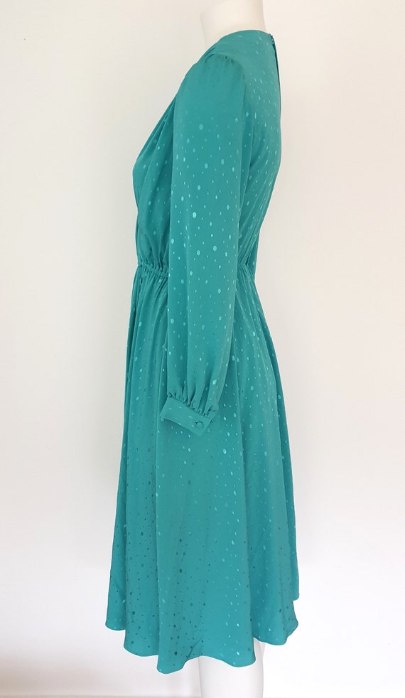 Sage green Vintage Midi Dress with lace and pleated p… Gem