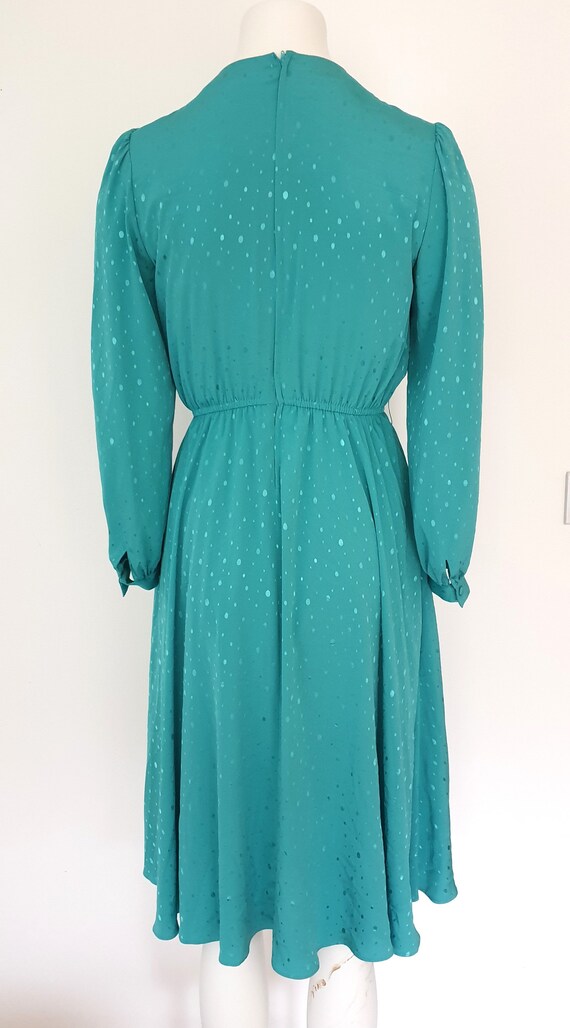 Sage green Vintage Midi Dress with lace and pleated p… Gem