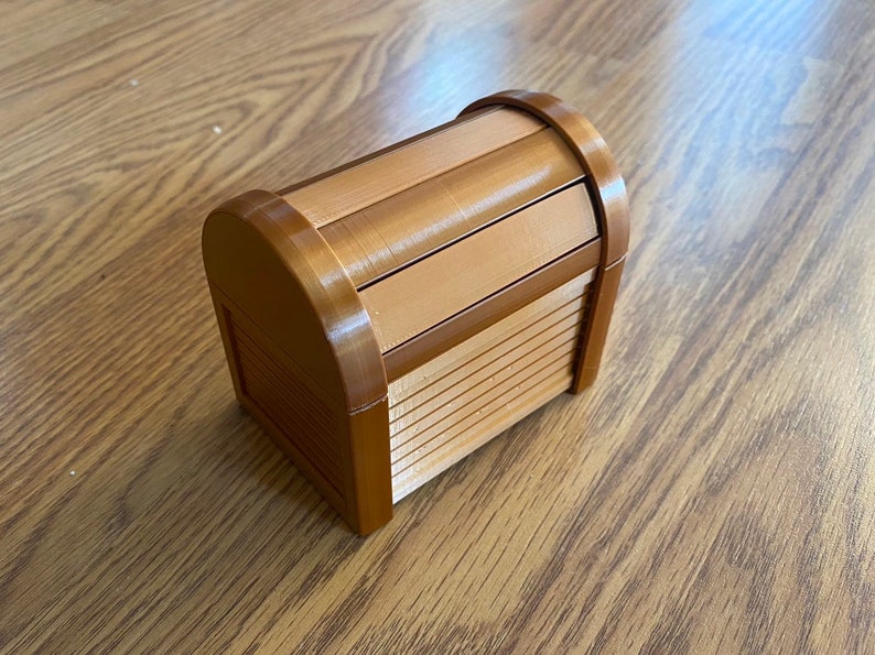3D Printed Treasure Chest Puzzle Box - Etsy