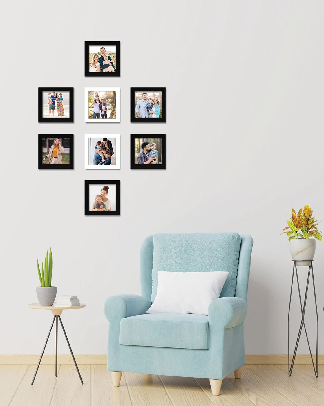 8 Pack Picture Frames Set 5x5 Gallery Wall Photo Frames Set Etsy