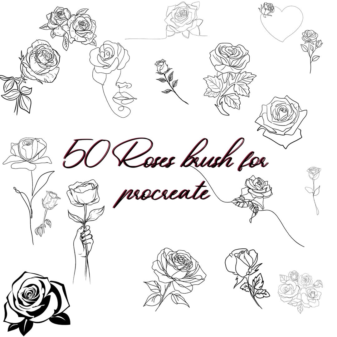 50roses Brush for Procreate - Etsy