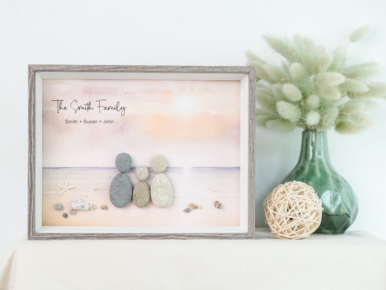 Personalised Family Pebble Frame, Mother' Day Gift, Family Gifts, Gift for Mom, New Home Gifts, Best Home Gift Ideas, Housewarming Gift image 6