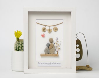 Personalized Mother Day Gift From Daughter, Pebble Art For Mom, Birthday Mom Gift From Daughter, New Mom Gifts, First Mother's Day Gift