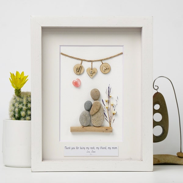 Personalized Mother Day Gift From Daughter, Pebble Art For Mom, Birthday Mom Gift From Daughter, New Mom Gifts, First Mother's Day Gift