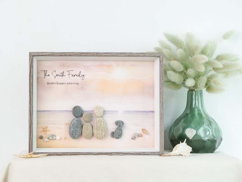 Personalised Family Pebble Frame, Mother' Day Gift, Family Gifts, Gift for Mom, New Home Gifts, Best Home Gift Ideas, Housewarming Gift image 7