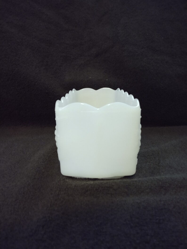 Vintage Fire King Milk Glass Anchor Hocking Planter Etsy