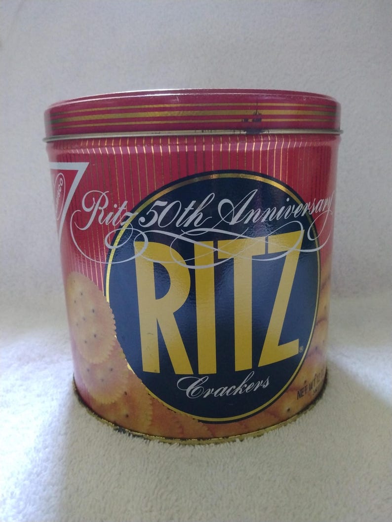 Vintage Ritz Crackers 50th Anniversary Collectible Tin (empty) - Etsy