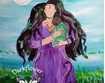 8" by 10" Art Print In the Spring - Fertility / Earth Goddess / Gaia / Mother Earth