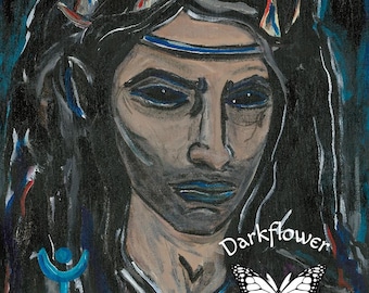 8 x 10 inch kunstafdruk KING HADES Griekse onderwereld heidense devotional