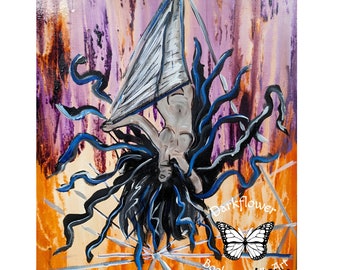 Lámina artística de 8" x 10" LA MUJER COLGADA Aracne Diosa Araña Tarot