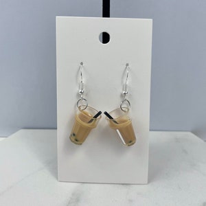 Coffee Earrings, Coffee Lover Gift, Coffee Cup Gift For Birthday, Coffee Gifts, Iced Coffee Cup Earrings, Dangle Earrings, Handmade Jewelry