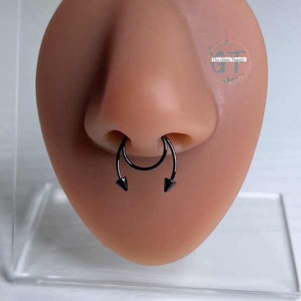 Septum Jewelry Goth - Faux Nose Ring Septum - Fake Nose Ring - Clip On Nose Ring - Fake Septum Piercing - Cute Septum Jewelry Nose Ring