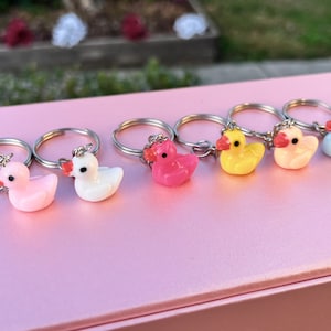 Duck Keychain - Duck Charm Keyring - You&#39;ve Been Ducked - Keychains For Duck Lovers - Mini Duck Purse Charms - Duck Backpack Charm