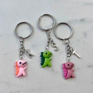 Dinosaur Birthday Gift, Personalized Keychain For Kids, Dinosaur Party Gift, Custom Dinosaur Gift For Girls, Dinosaur Keychain, Backpack Tag