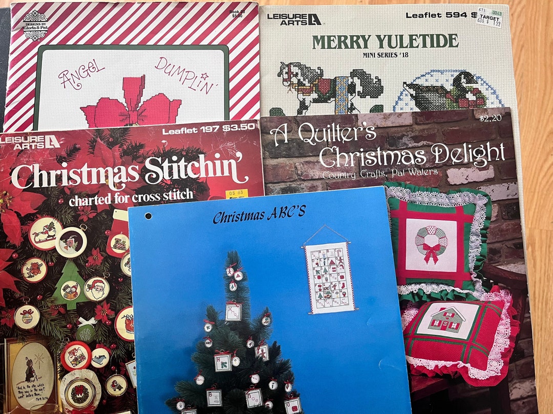 Lot of 5 Cross Stitch Pattern Books Etsy