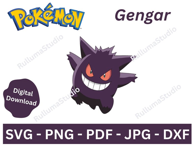 Gengar SVG Digital Download - Etsy