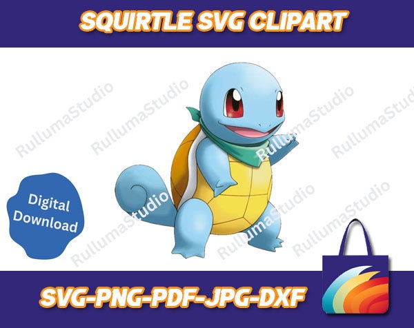 Pokemon Vector File Kawaii Pikachu Charmander Bulbasaur Squirtle Svg Pdf  Eps Dxf Instant Download