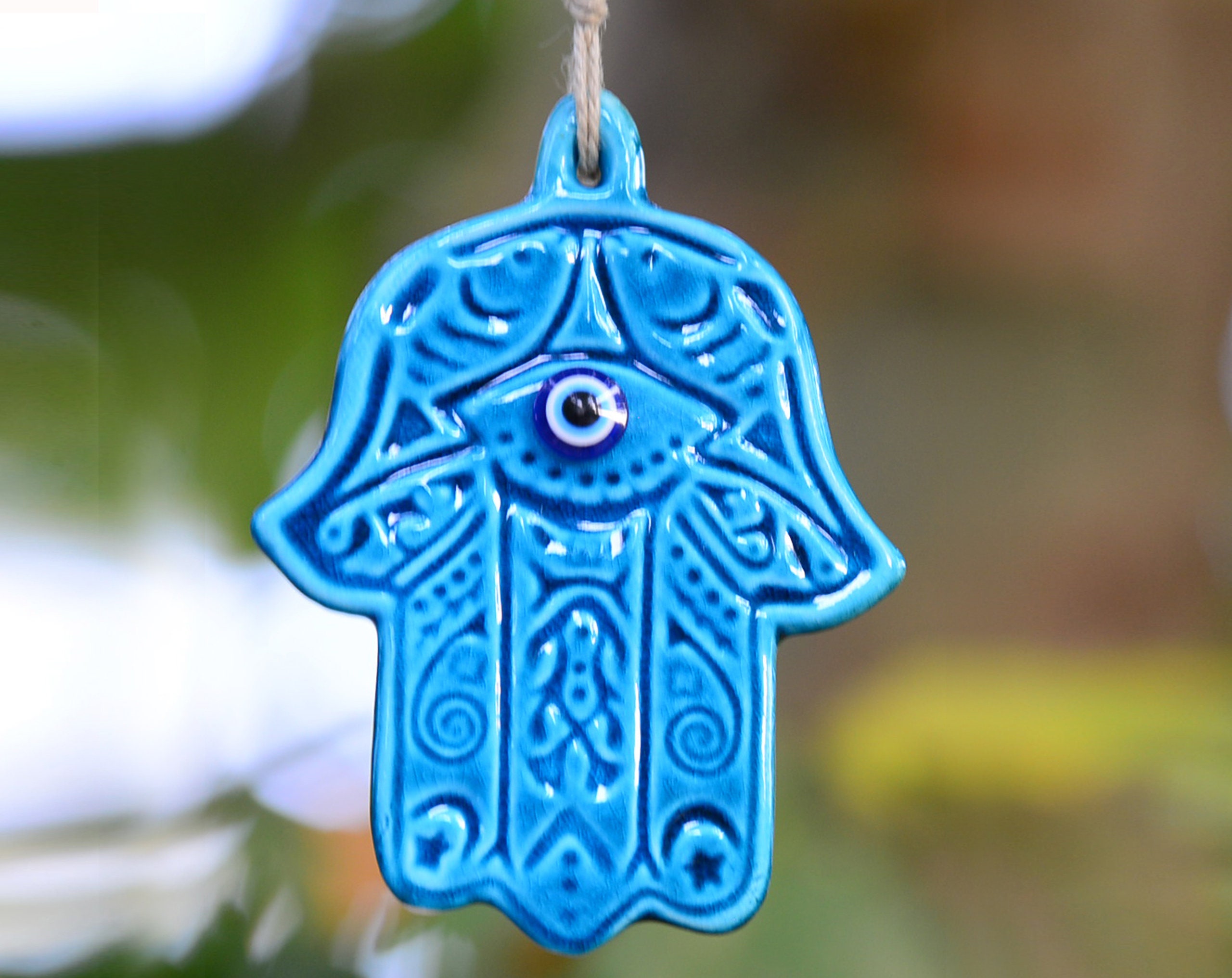 Pottery Fatima Hand Living Room Wall Decor Ceramic Outdoor Decoration