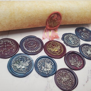 Harry Potter Hogwarts School Badge Vintage Wax Seal Stamp Set Collection  5pcs