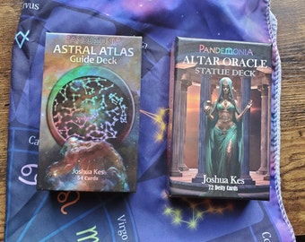 Mythology COMBO = Altar Oracle + Astral Atlas | Astrology Cards & Oracle Deck | Pagan Deities Zodiac Cusp Signs