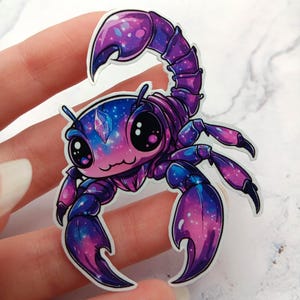 Niedliche Sternzeichen Tieraufkleber | 6,5 cm hochwertiges glänzendes Vinyl | Kawaii Astrologie Stationäre Dekoration