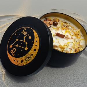 Zodiac Gemstone Crystal Infused 225 ml magiskt doftande sojaljus för andlig praktik