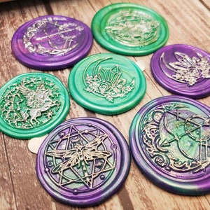 Magic Wax Seal Colorful Sticker Assortments | 10-Piece Handmade Sealing Wax | Decorate Cards, Invitations, Stationary, and More!