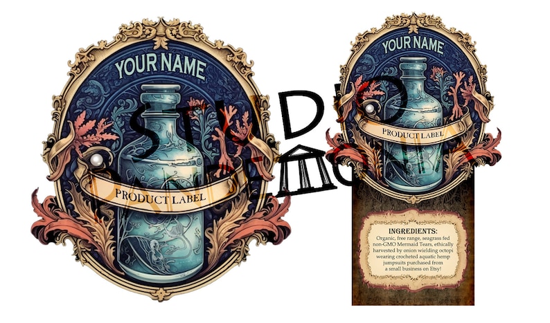Magic Potion Label Printable Mermaid Tears Bath and Beauty - Etsy