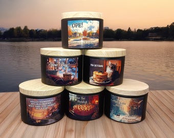 Midwest Meme Medley - Kit com 6 unidades de aromas aconchegantes e exclusivos em latas de 113g com pavios de madeira.