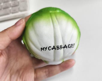 My Cabbage Stressboll Emotionellt Stöd Mjuk Tillfredsställande Fidget för Handflexibilitet, Fingerfärdighet och Cirkulation