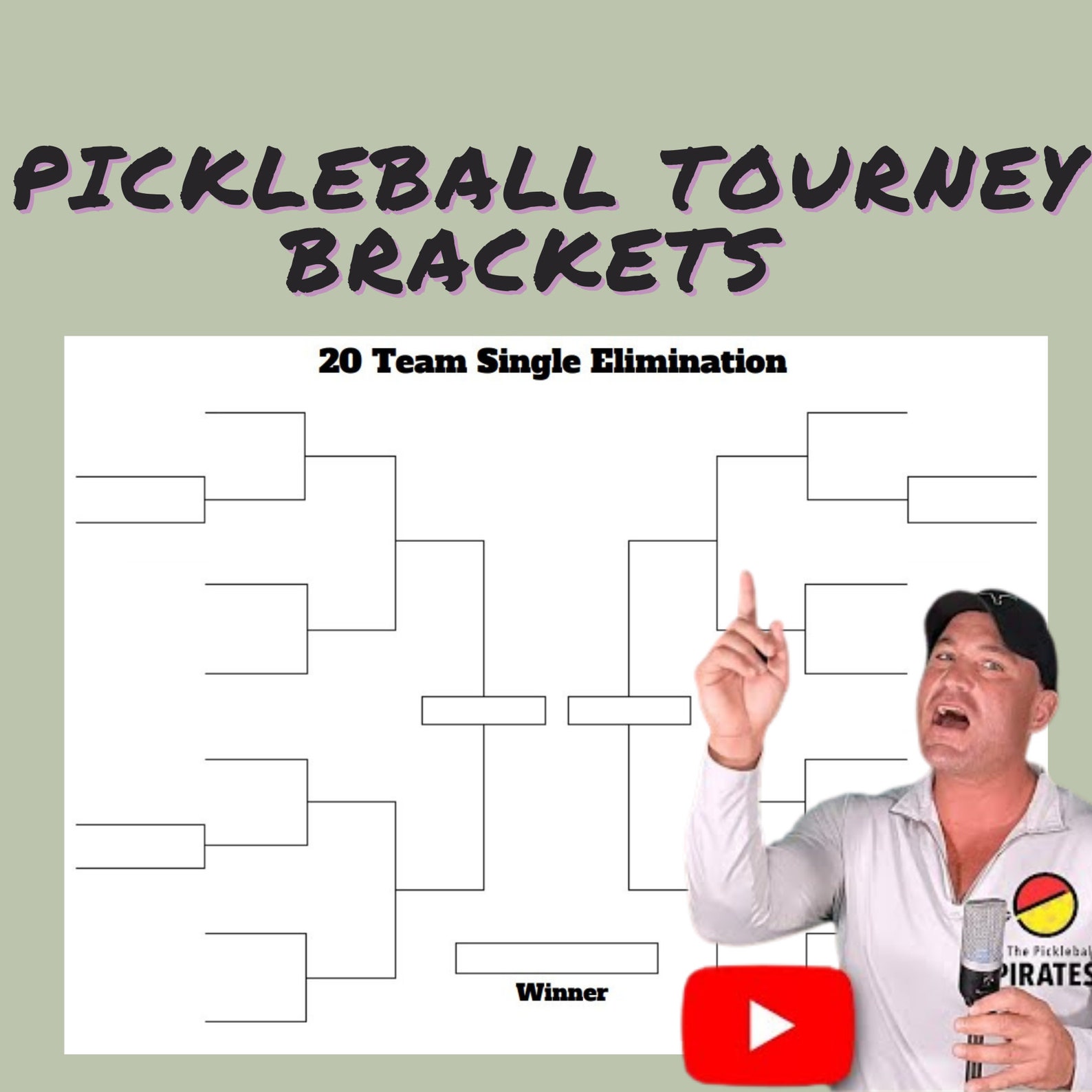 Pickleball Brackets for Running Tournaments Etsy