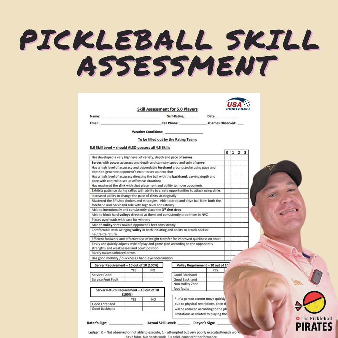 Pickleball Skill Assessment Bundle Etsy