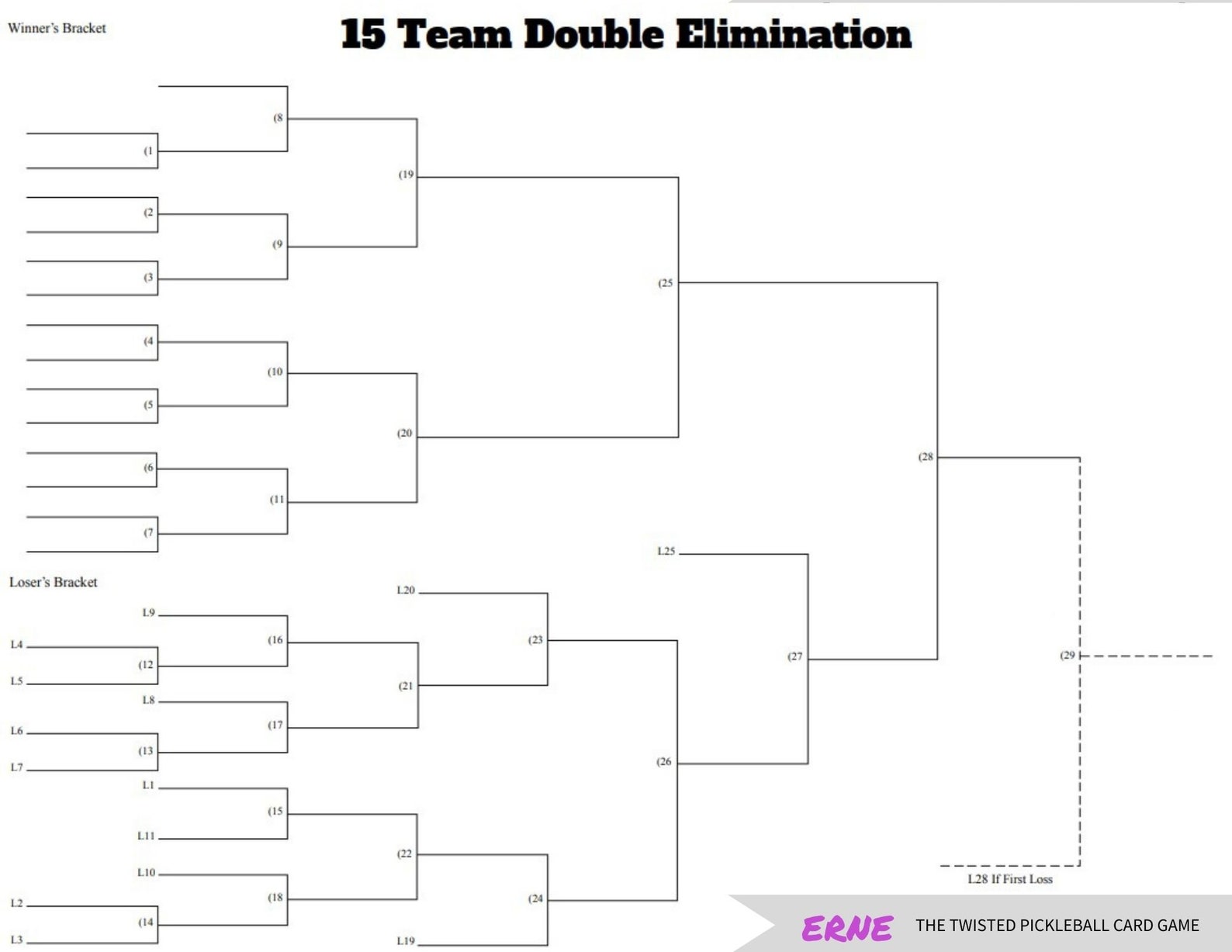 Pickleball Brackets for Running Tournaments Etsy