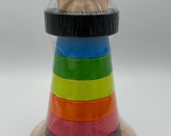 IKEA's MULA Wooden Stacking Color Ring Toy New in Wrapping
