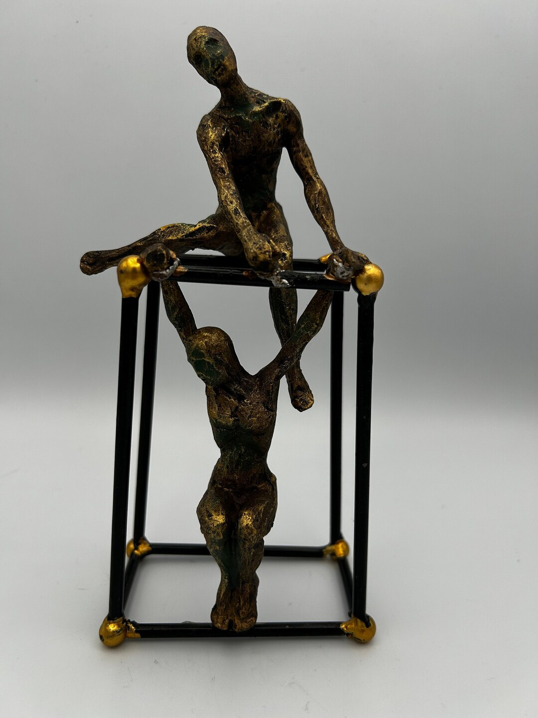 Humanity Images Aged Bronze Look Resin Modern Art Sculpture Etsy