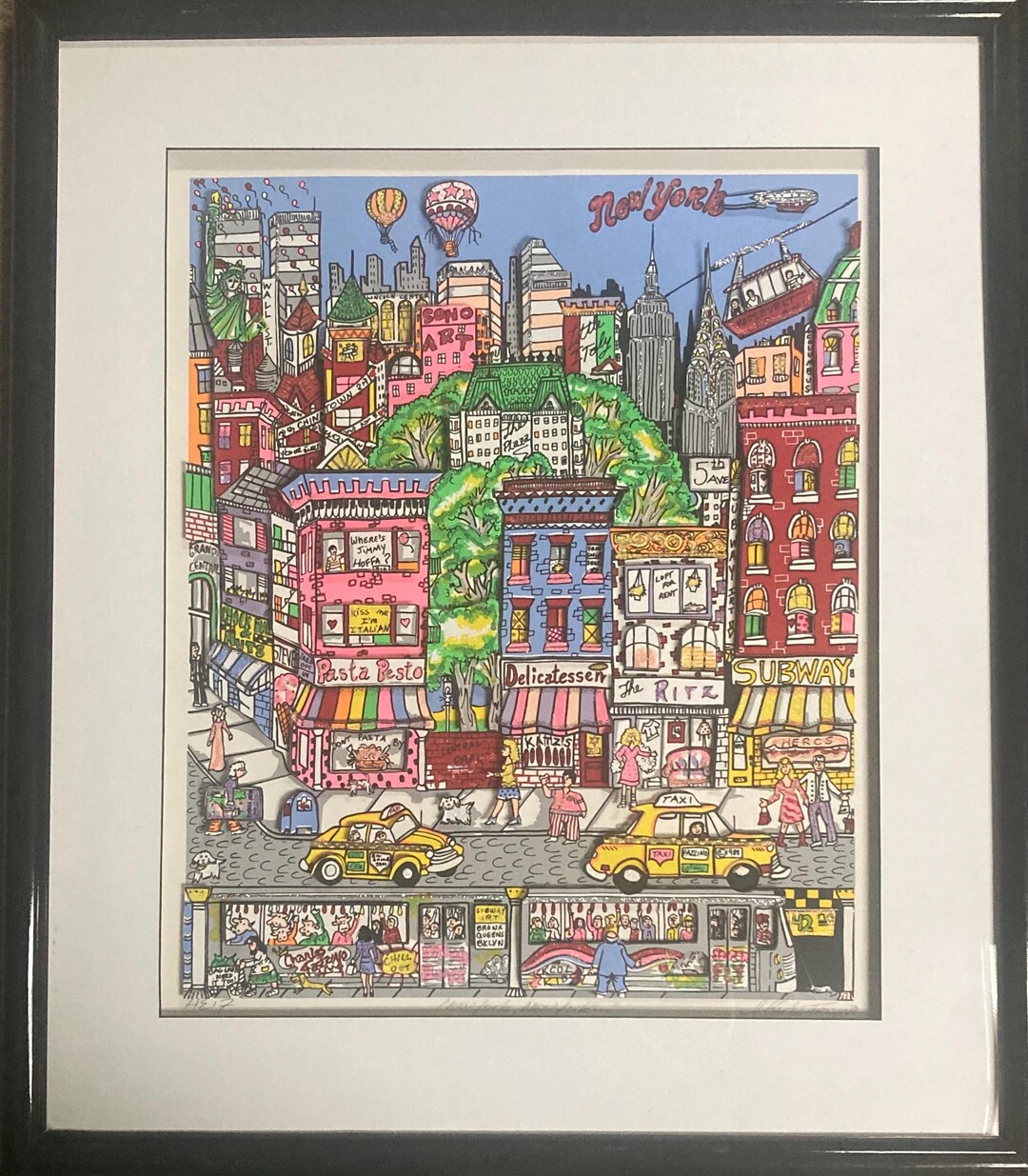 Charles Fazzino 3D Lithograph Signed and Numbered “new York, New