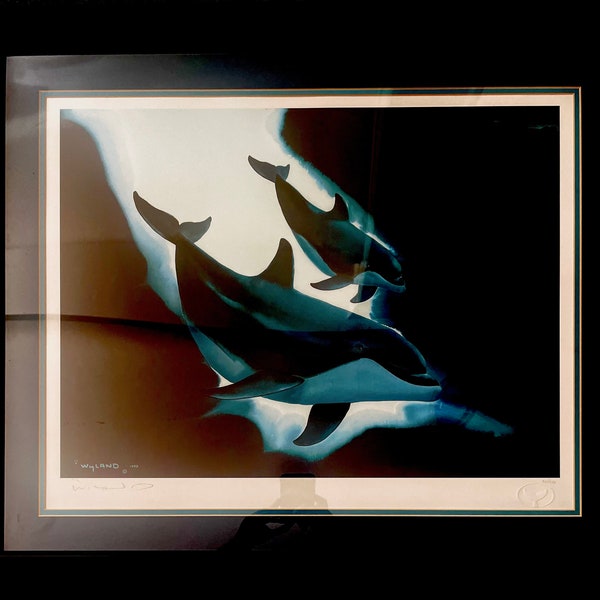 Robert Wyland signed and numbered lithograph “Soulful Dolphin Waters”