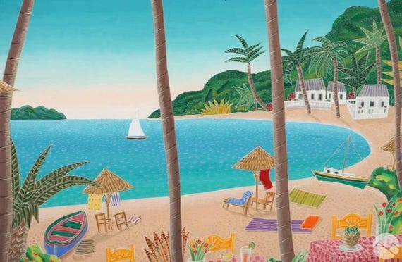 Thomas Mcknight art print Palm beach | eBay