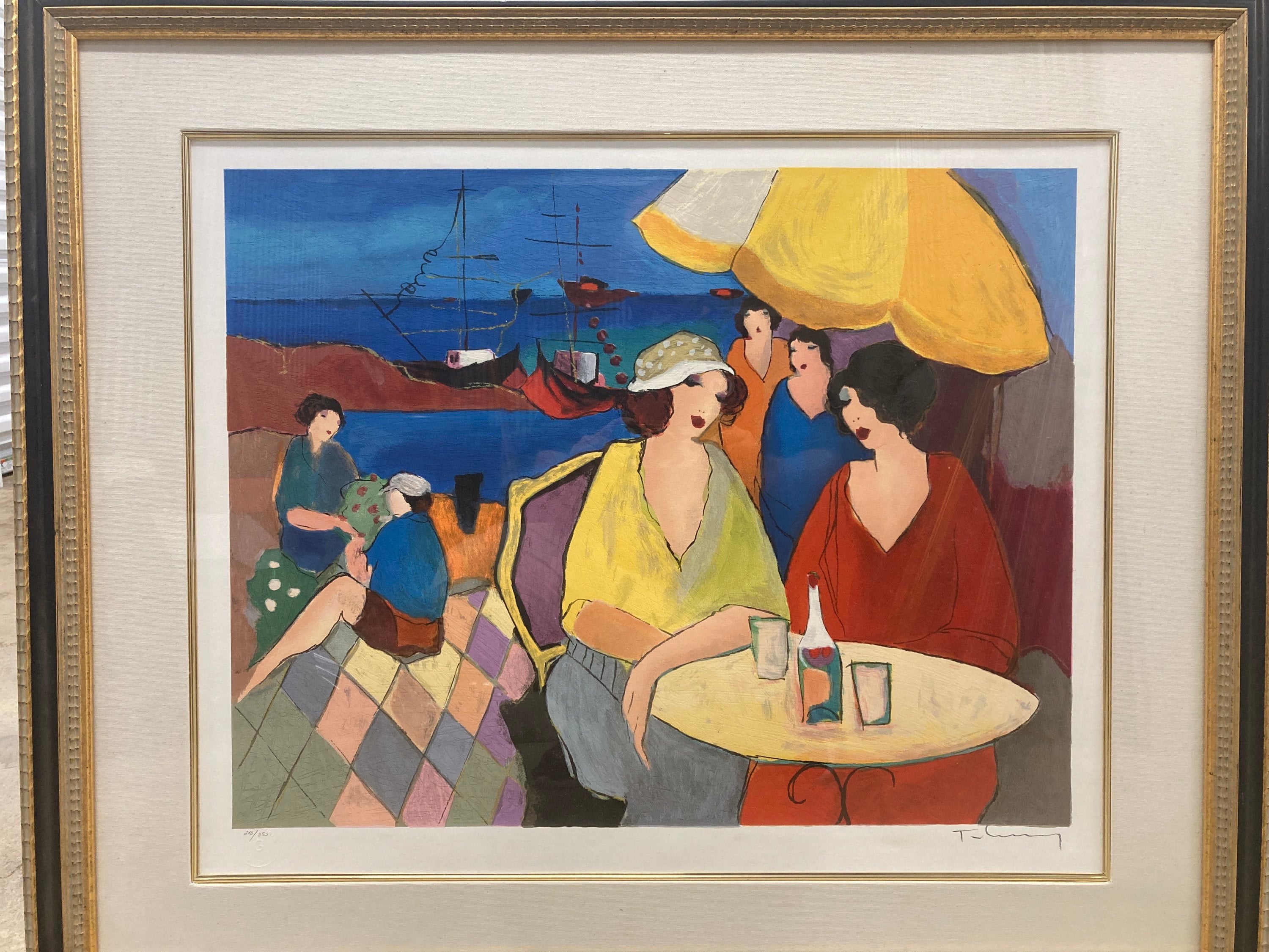 Itzchak Tarkay Signed and Numbered Lithograph society/under Yellow