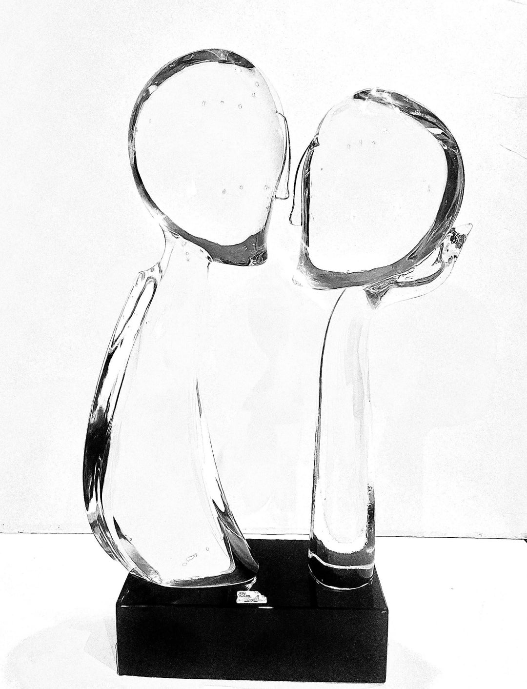 Dino Rosin Italian Glass Sculpture the Kiss Signed Etsy
