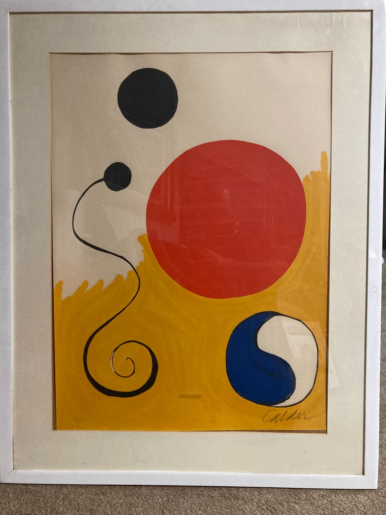 Alexander Calder Lithograph 1960s Signed and Numbered Etsy