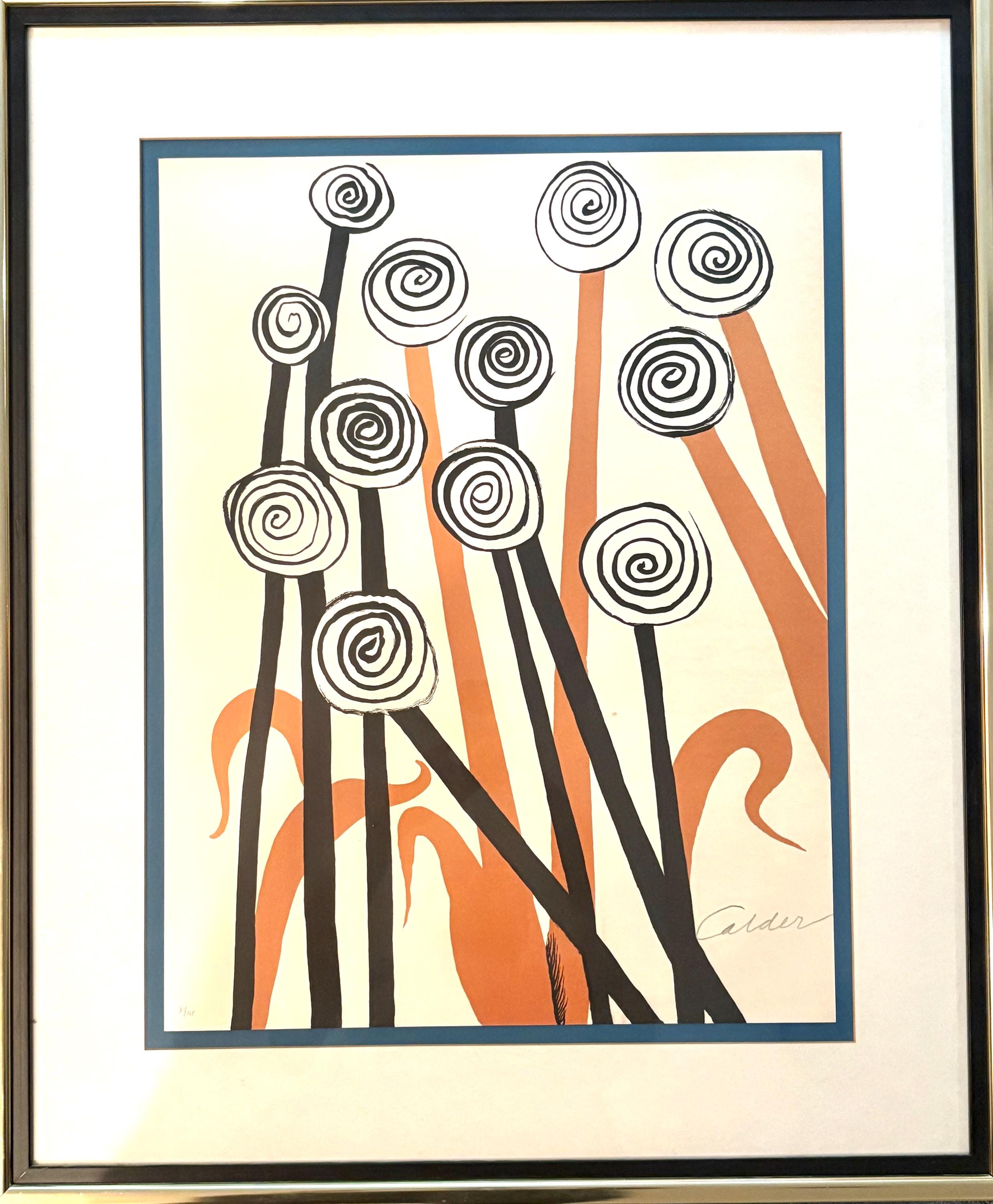 アレキサンダー・カルダー　リトグラフ　額装付き 無題 1971年 額装 アレクサンダー カルダー Alexander Calder ポスター