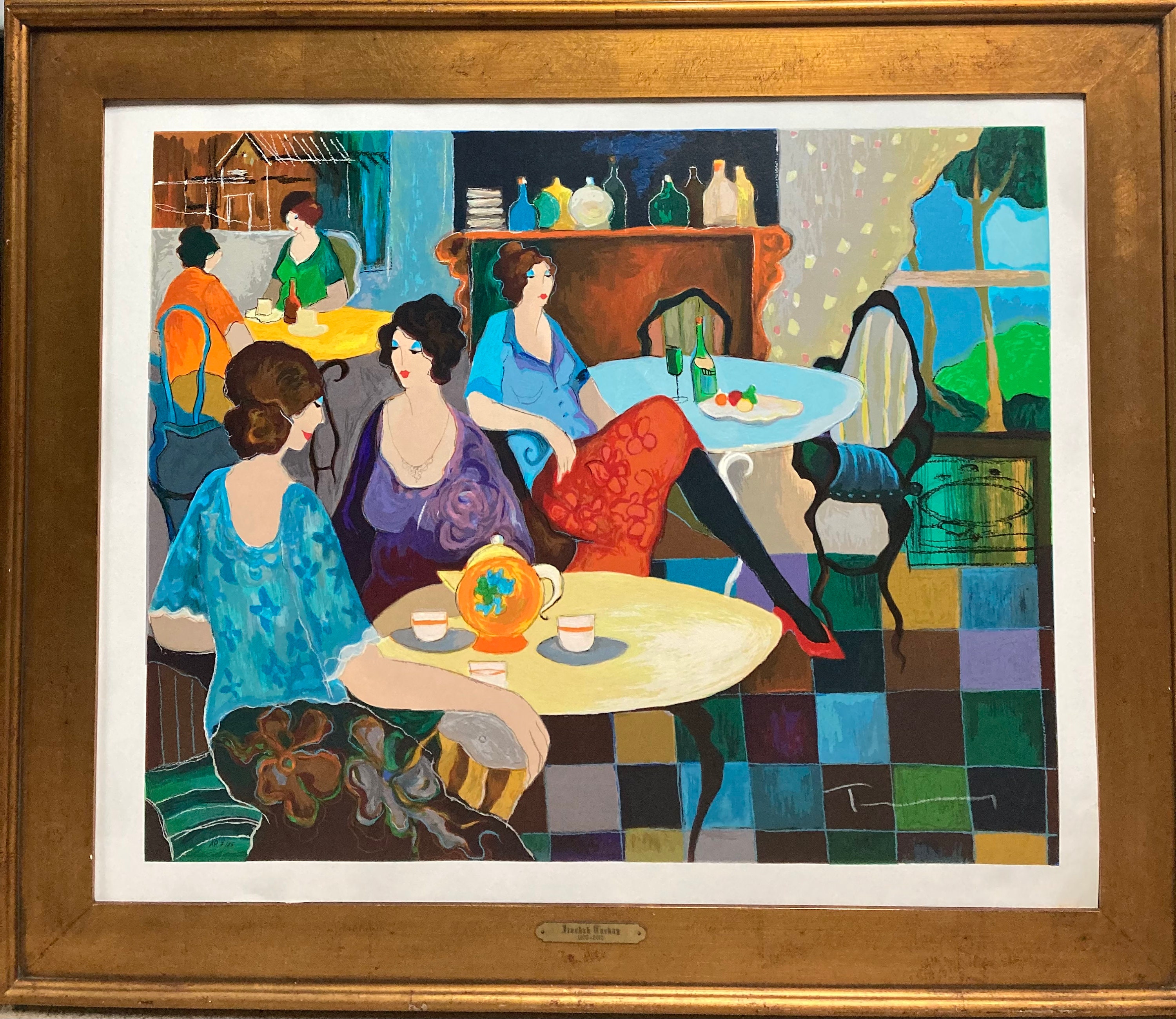 Itzchak Tarkay 'Somber Moment' Signed Limited Edition Original Lithograph – Unframed, 12.5x9.5