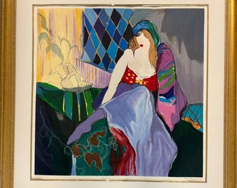 itzchak tarkay serigraph signed And Numbered “painters Model”