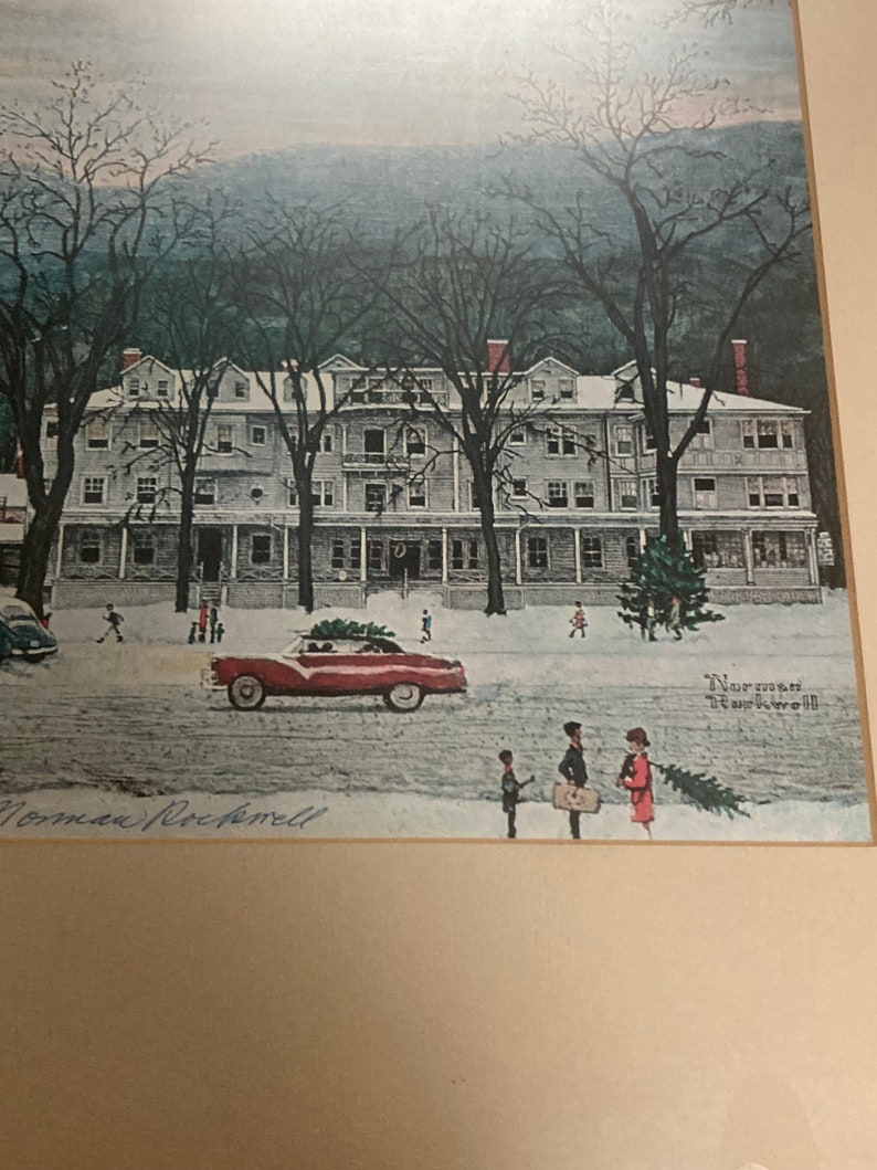 Norman Rockwell Hand Signed Stockbridge Main St. Christmas Print Etsy